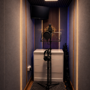 Kabina wokalna w studiu JM Records